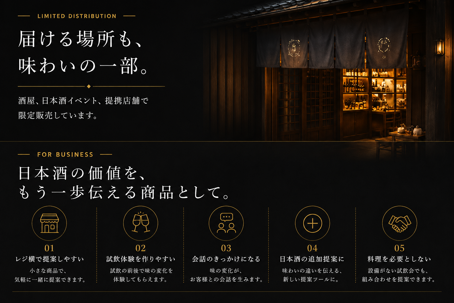 限定販売と法人のお客様へのご案内