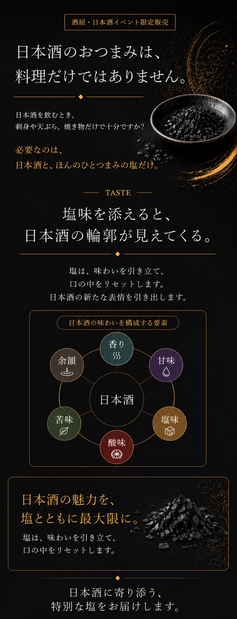 日本酒のおつまみと、日本酒の味わいを構成する要素